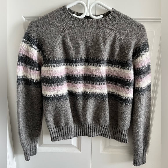 Simons Striped Cropped Sweater - Picture 1 of 3